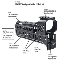 Load image into Gallery viewer, ARCTURUS ZTAC 9.5&quot; Handguard Set for PP19-01 AEG
