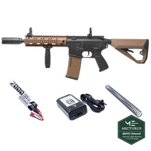 Load image into Gallery viewer, ARCTURUS LWT MK-II CQB 10&quot; AEG SPORT Black-Tan Starter Pack
