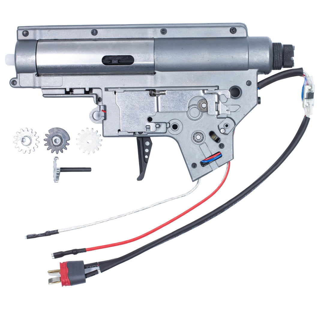 V2 QD 8mm Complete Microswitch Gearbox (Rear Wiring / Deans)